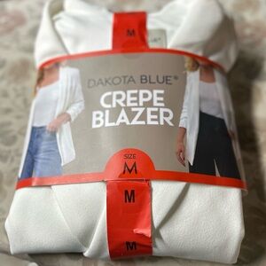 Women's White Crepe Blazer